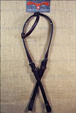 CIRCLE Y WALNUT LEATHER HORSE TACK ROLLED ONE EAR HEADSTALL