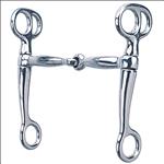 WEAVER LEATHER TOM THUMB SNAFFLE HORSE BIT WITH 5 in. MOUTH NICKEL PLATED