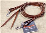 REGULAR OIL CIRCLE Y WESTERN TACK HORSE LEATHER TRAIL REIN CHROME HARDWARE