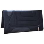 BLACK 1 INCH FELT HORSE SADDLE PAD W/ SUEDE WEAR LEATHER BY WEAVER LEATHER