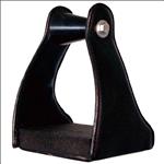 CIRCLE Y LEATHER COVERED EBS TRAIL HORSE STIRRUPS PAIR WALNUT