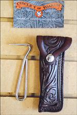 CIRCLE Y HOSRE TACK LEATHER HOOF PICK HOLDER COVER FLORAL WALNUT