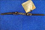 Circle Y HORSE TACK LEATHER CURB STRAP CHAINS 3 1/2 INCH FLAT CHAIN BLACK