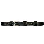 1/2 in. CIRCLE Y LEATHER HORSE TACK CURB STRAP BLACK W/ BUCKLE