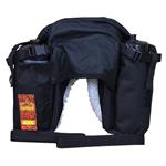 SADDLE BAGS W/BOTTLE 600D CORDURA OUTER BLACK