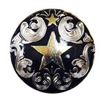 FLORAL CARVING TEXAS STAR BLACK CONCHO SADDLE HEADSTALL TACK BLING COWGIRL
