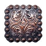 FLORAL CARVED COPPER CONCHO SADDLE HEADSTALL TACK BLING COWGIRL