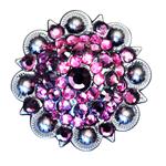 PINK AND DARK PINK CRYSTALS BERRY CONCHO RHINESTONE HEADSTALL SADDLE TACK BLING