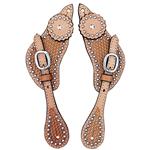 BHPS116 HILASON WESTERN SHOW TACK HAND TOOL LEATHER SPUR STRAPS LIGHT OIL