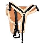 HILASON WESTERN HORSE SIZE TAN SUEDE LEATHER BAREBACK PAD BREAST COLLAR & GIRTH