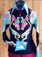A36 MEDIUM HILASON WESTERN HORSE SHOWMANSHIP PLEASURE JACKET SHIRT RODEO QUEEN