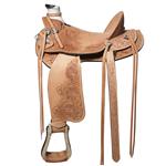HILASON HAND TOOLED LEATHER WESTERN BIG KING WADE RANCH ROPING HIGH BACK SADDLE