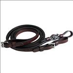 CIRCLE Y 1/2in x 9ft WALNUT LEATHER TACK WALKING HORSE STYLE REIN ROLLER BUCKLE