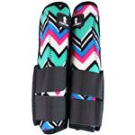 CHEVRON TEAL CLASSIC EQUINE LEGACY SYSTEM HORSE HIND LEG SPORT BOOT PAIR
