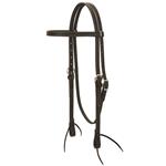 WEAVER LEATHER BROWBAND HEADSTALL STICHED BLACK HORSE SIZE