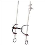 WEAVER LEATHER GAG BRIDLE WITH SWEET IRON COPPER ROLLER MOUTH SLIDING HORSE BIT