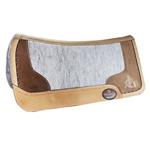 HILASON WESTERN WOOL FELT SADDLE PAD W/ LEATHER BORDER BARREL RACER COWBOY