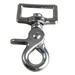 1-1/2  HILASON WESTERN HORSE TACK DIE CAST TRIGGER SNAP SQUARE EYE NICKEL PLATED