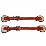 HILASON RUSSET LEATHER SPUR STRAPS 1 PLY STITCHED SKIRTING LEATHER RAWHIDE TRIM