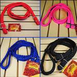 G-A SET OF 4 BRAIDED POLY BARREL RACING CONTEST HORSE REINS FLAT EASY GRIP KNOTS