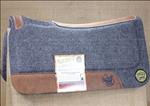 Bayou West 1inx32in Grey In-Set Contoured Wool Felt Neoprene Horse Saddle Pad