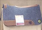 Nfc7 Bayou West Grey Contoured Wool Felt Neoprene Horse Saddle Pad Made In Usa
