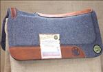 31X32 BAYOU WEST 1-1/8  GREY INSET CONTOURED WOOL FELT NEOPRENE HORSE SADDLE PAD