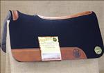 NFC7 BAYOU WEST BLACK CONTOURED WOOL FELT NEOPRENE HORSE SADDLE PAD MADE IN USA