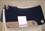 Bayou West Black Contoured Wool Felt Neoprene Horse Saddle Pad Made In The Usa