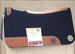 FC3432B BAYOU WEST BLACK WOOL FELT CONTOURED HORSE SADDLE PAD MADE IN THE USA