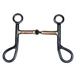 HILASON BLACK STEEL HORSE BIT COPPER WIRE WRAPPED SNAFFLE MOUTH