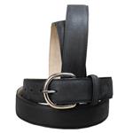 SILVER CREEK CLASSIC WESTERN 1-3/8  BLACK LEATHER MENS BELT