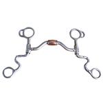 HILASON STAINLESS STEEL HINGED PORTED COPPER ROLLER FUTURITY HORSE BIT