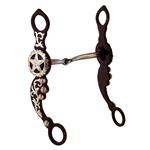 HILASON STAINLESS STEEL CURB HORSE BIT SNAFFLE MOUTH MOUTH COPPER INLAY