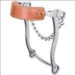 WEAVER LEATHER ALUMINUM HACKAMORE HORSE BIT WITH FLAT LEATHER NOSEBAND