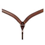 HILASON WESTERN LEATHER HORSE BREAST COLLAR BROWN BARB WIRE HAND TOOL