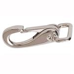 3/4  X 2-1/2  HILASON NICKEL PLATED DIE CAST SPRING HORSE WESTERN TACK SNAP