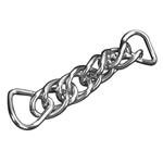 3 MM X 3-1/2  HILASON NICKEL PLATED CURB CHAIN HORSE WESTERN TACK SADDLE